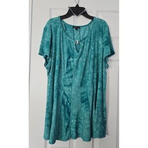 Sami & Jo Brand Womans Plus Size 3X Blouse Turquoise